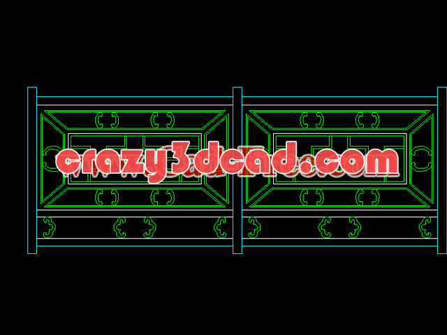 Railing design cad blocks